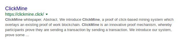 Screencap of teaser text from the ClickMine white paper